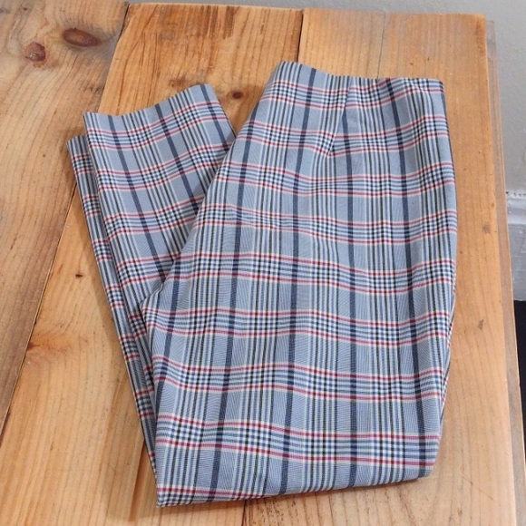Rag & Bone Blue & Black Plaid Simone Check Pants Size 12 - Picture 11 of 13